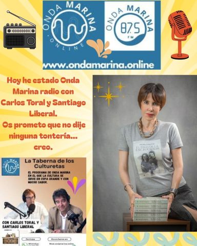 Moira entrevistada en radio Onda Marina Moira en entrevista radio Onda Marina
