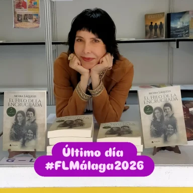 Moira Láquesis en su último día en la Feria del Libro Moira Láquesis se despide de la Feria del Libro de Málaga