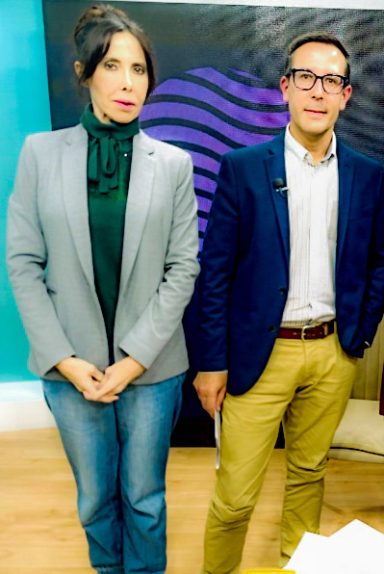 Con Diego Bandera en PTV Málaga presentando "Bodas de Sangre"