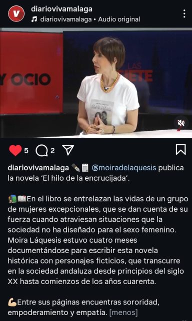 Diario Viva Málaga Moira Láquesis en un diario digital